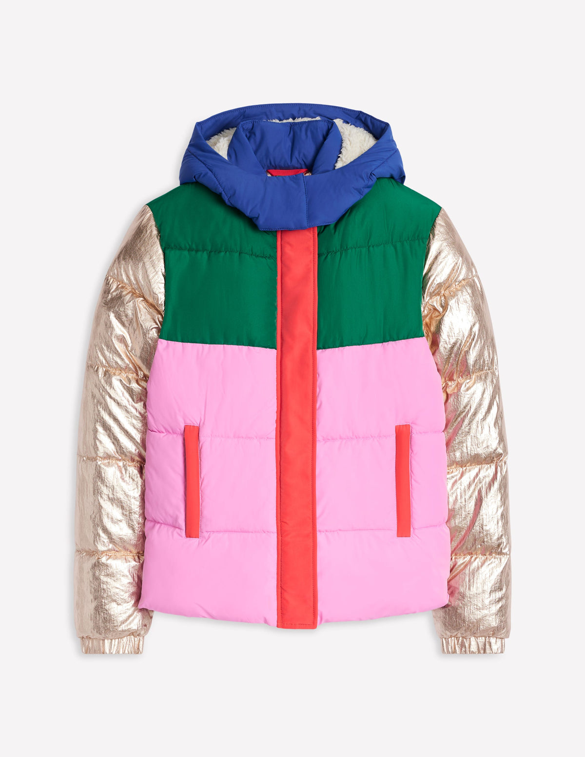 Short Puffer Coat-Multi-7