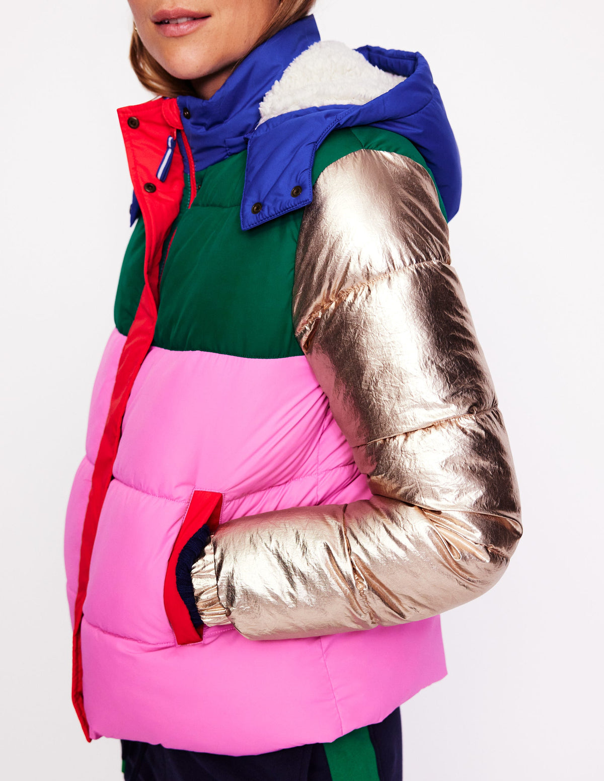 Short Puffer Coat-Multi - Image 2