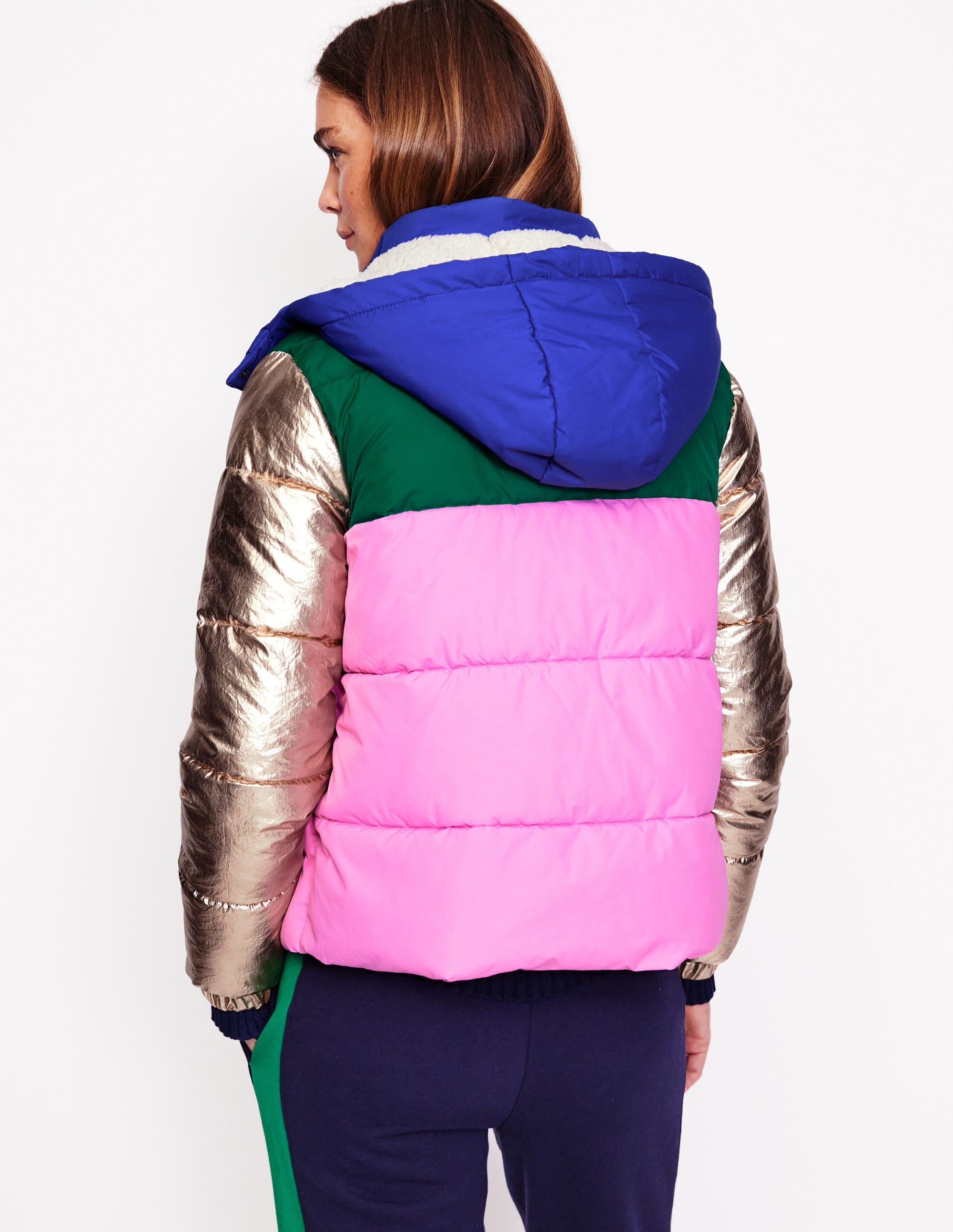 Short Puffer Coat-Multi - Image 3