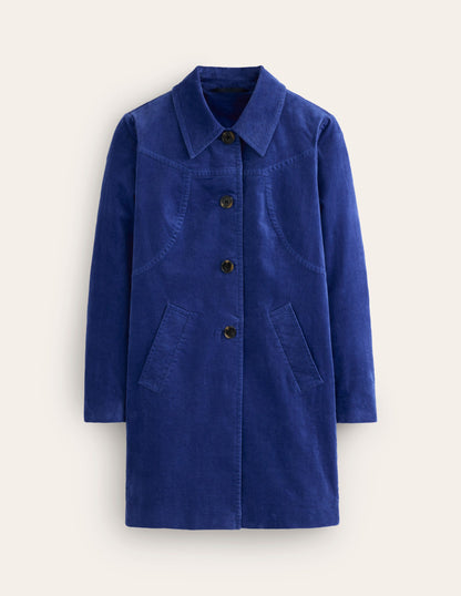 Lincoln Velvet Coat-Blue