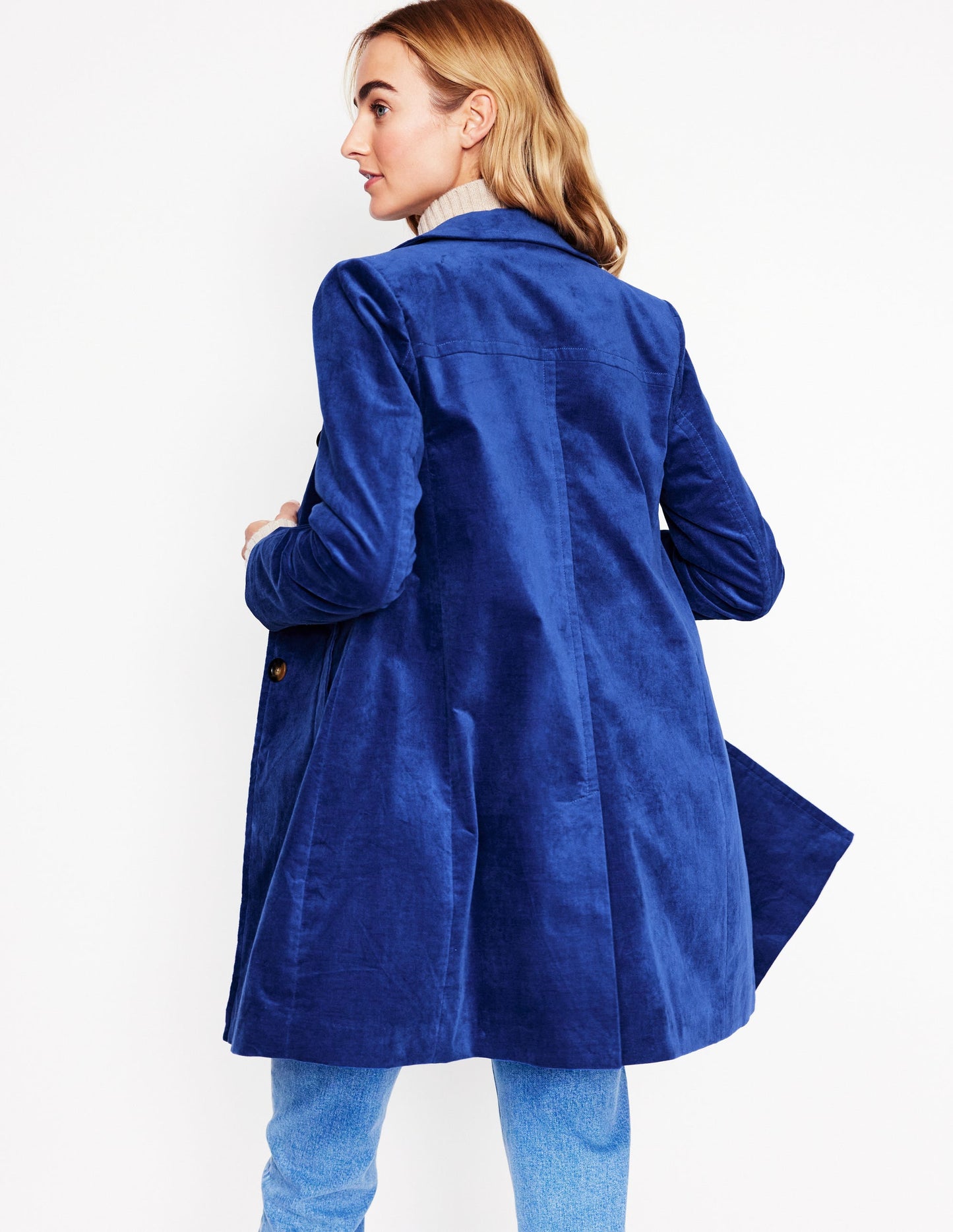 Lincoln Velvet Coat-Blue