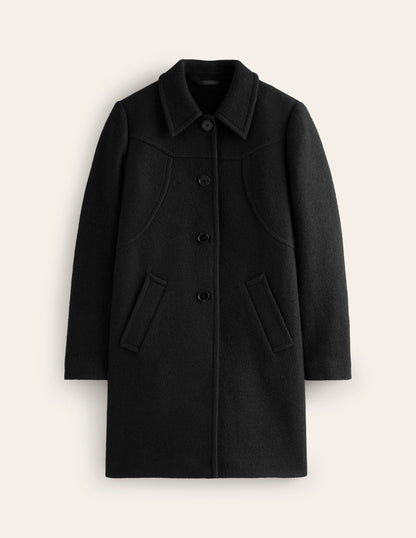 Lincoln Textured Coat-Black