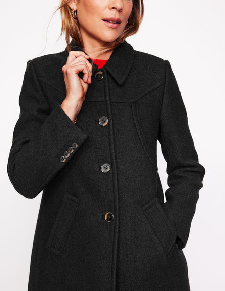 Lincoln Textured Coat-Black