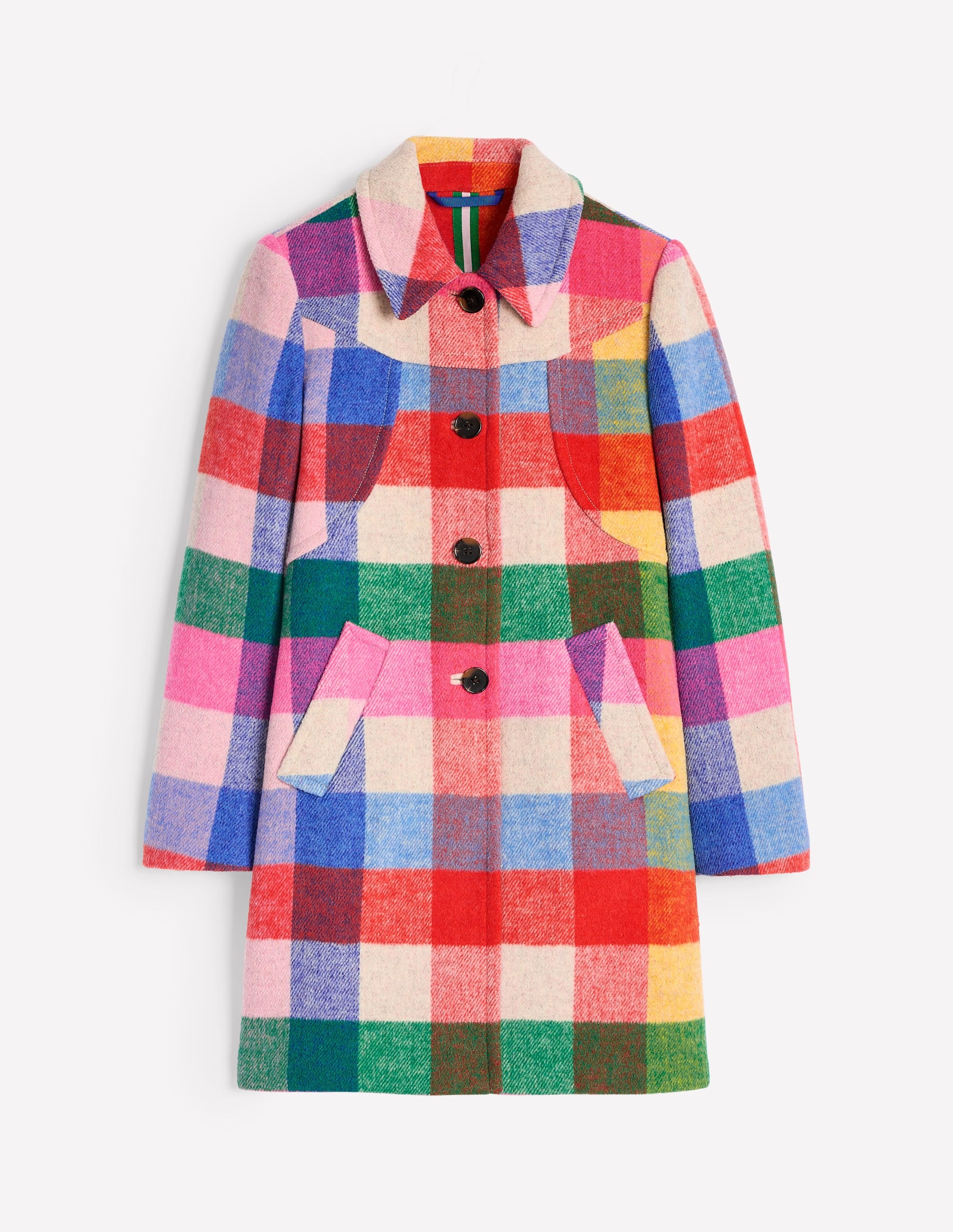 Lincoln Wool Check Coat-Multi Check - Image 6