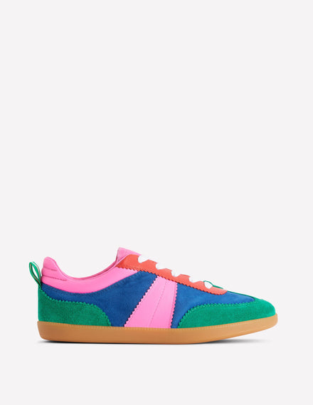 Erin Retro Tennis Trainers-Multi Colourblock