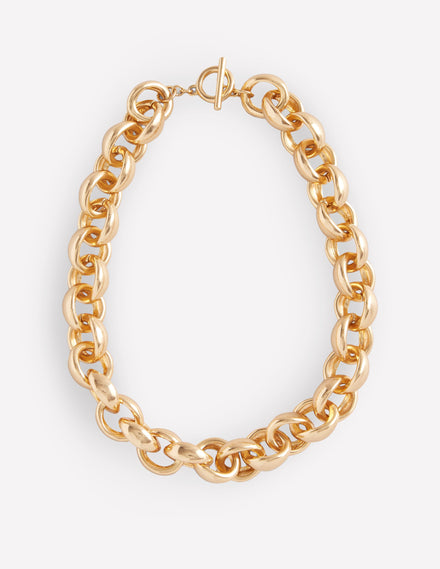 Chunky Chain Necklace-Gold