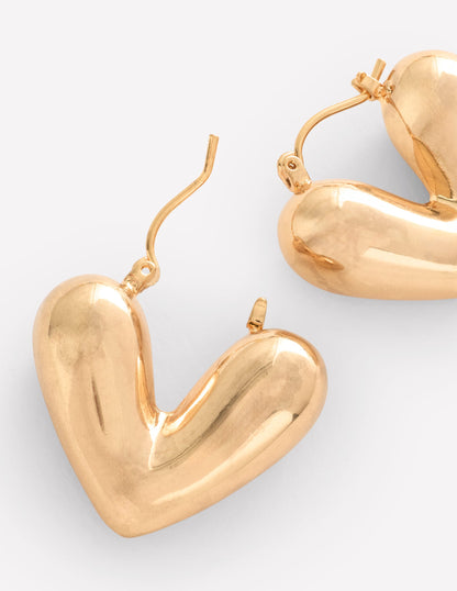 Heart Hoops-Gold