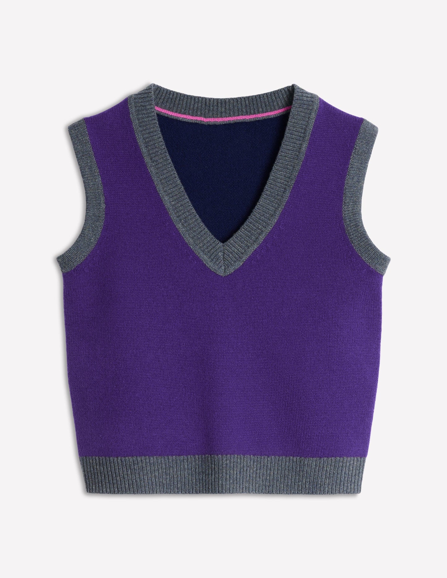 Olivia Merino Tank -Ameythyst Purple, Colourblock