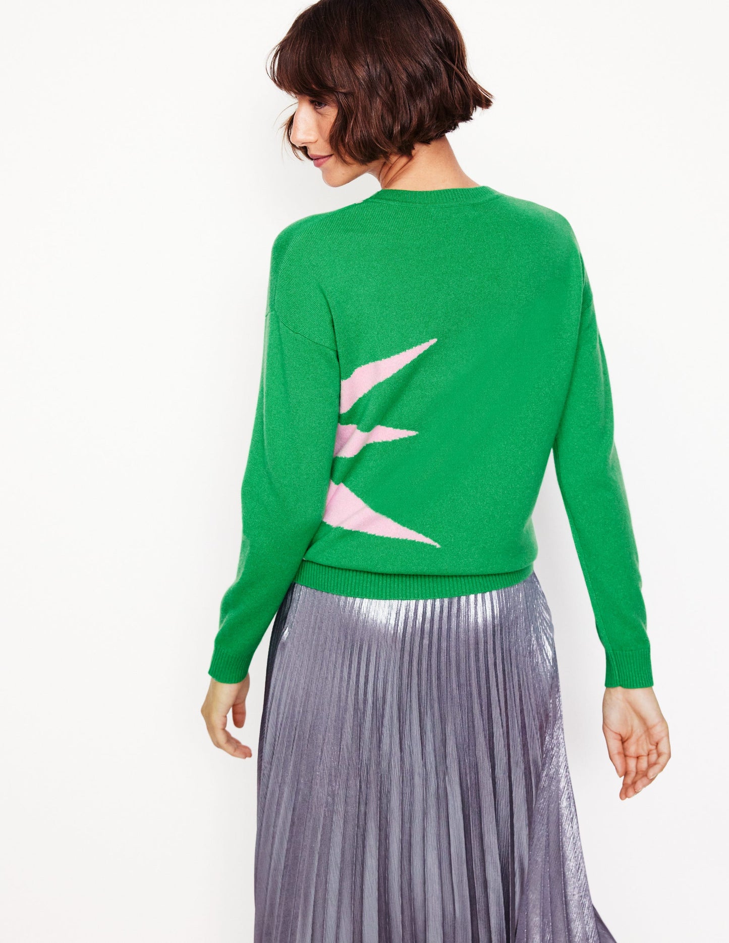 Lydia Cashmere Jumper-Bright Green, Boom