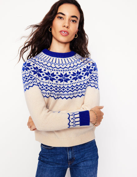 Eleanor Fair Isle Jumper-Warm Ivory