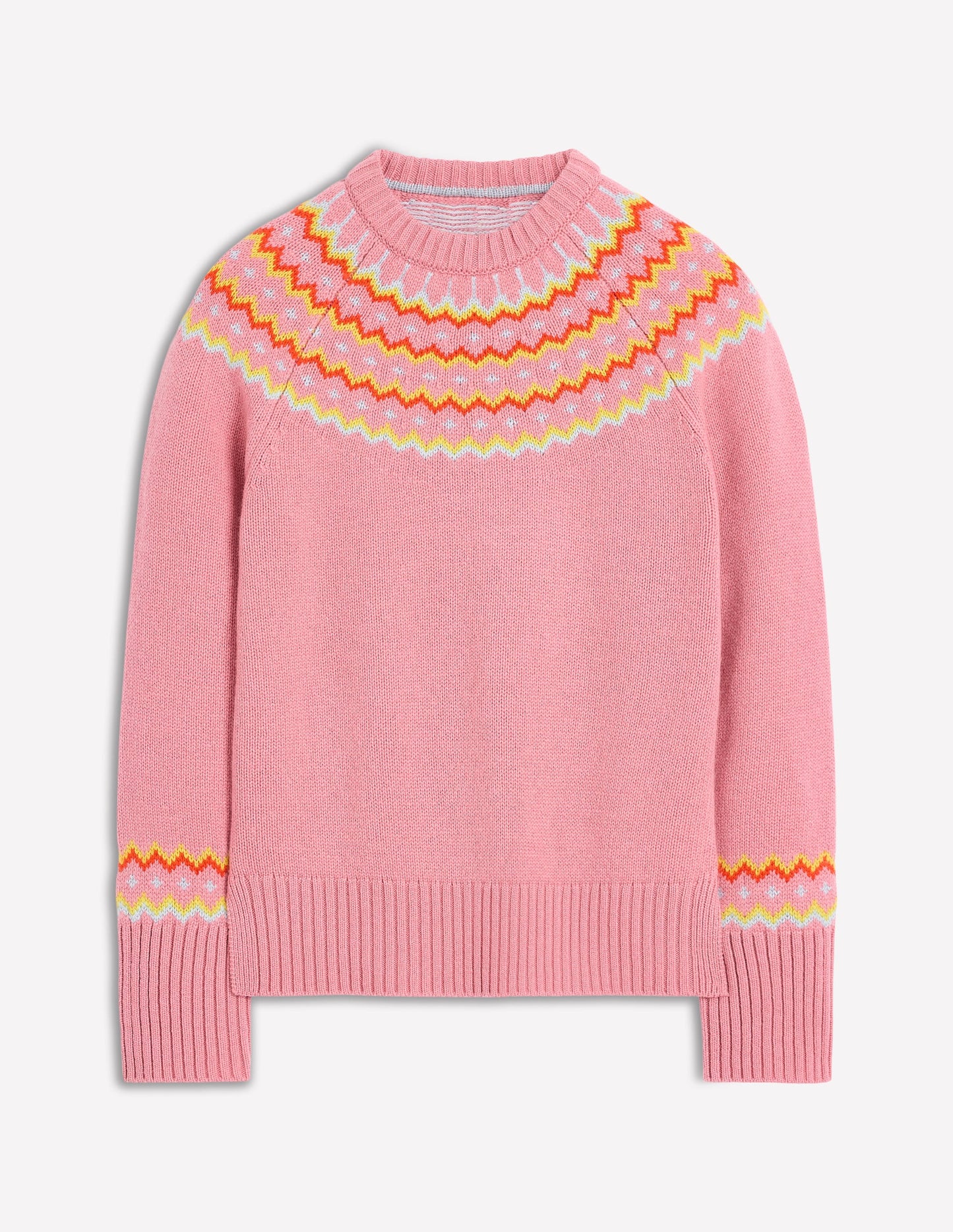 Cashmere Fair Isle Jumper-Formica Pink