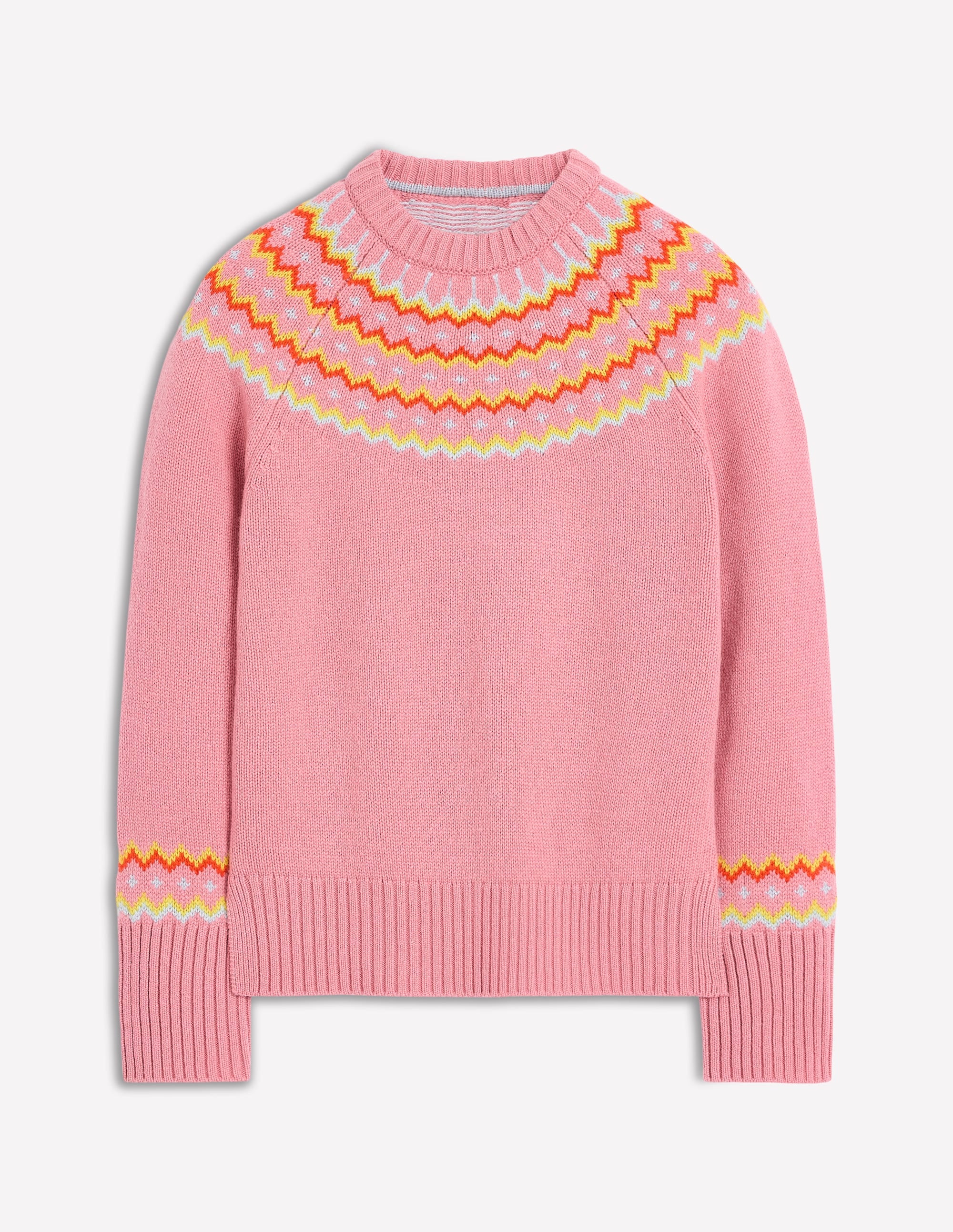Cashmere Fair Isle Jumper-Formica Pink - Image 6