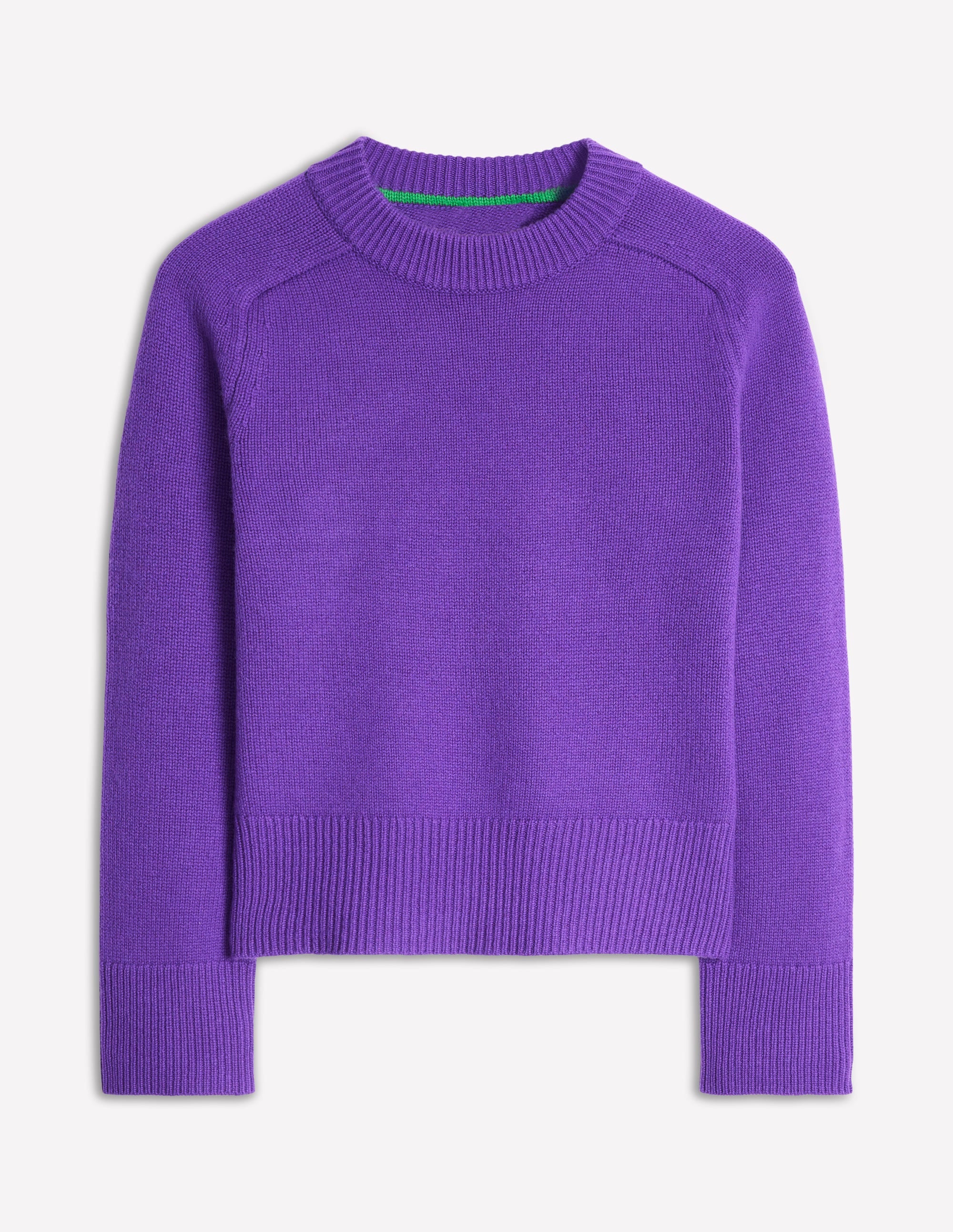 Wide Sleeve Cashmere Jumper-Ameythyst Purple - Image 6
