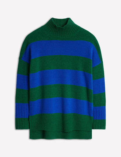 Jessica Oversized Jumper -Bavaria Green, Monarch Blue