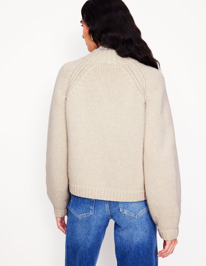 Casual Toggle Cardigan-Warm Ivory