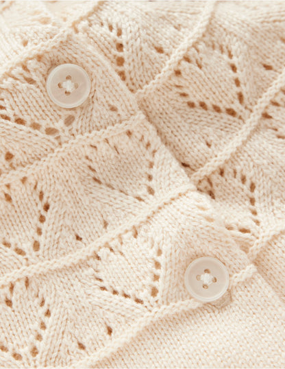 Pretty Raglan Cardigan -Warm Ivory