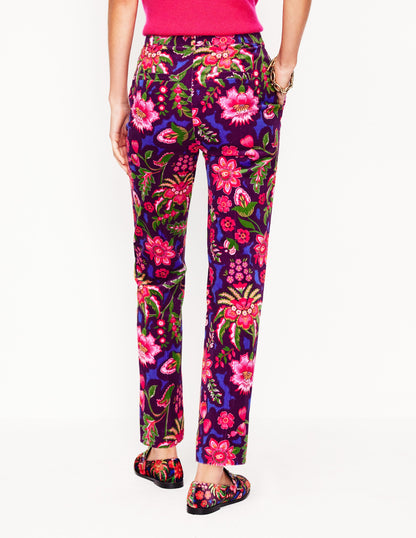 Kew Velvet Trousers -Multi, Blossom Flourish