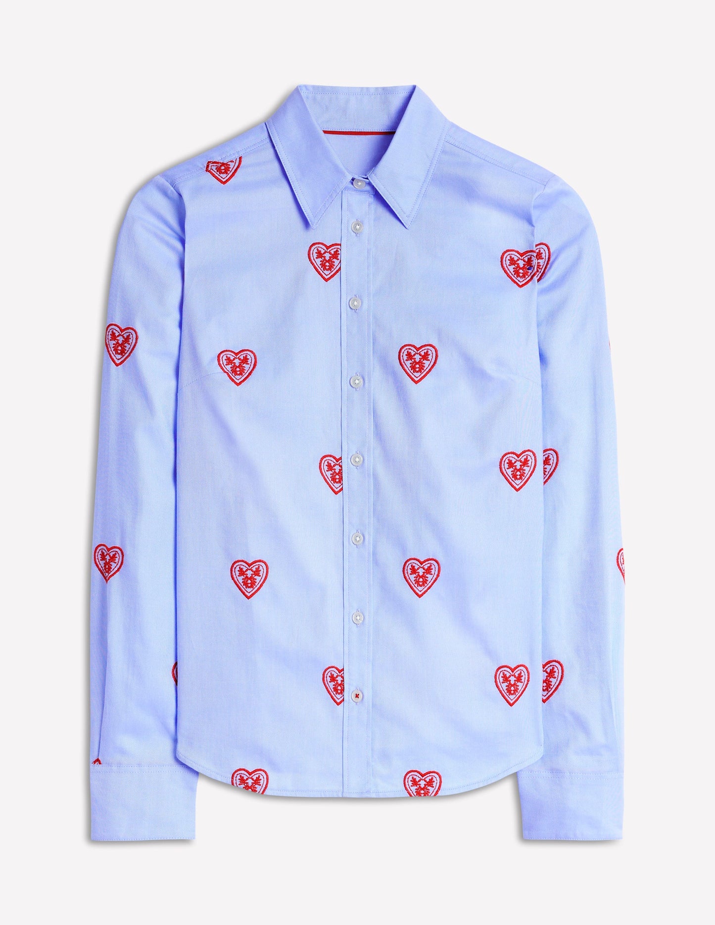 Sienna Embroidered Shirt-Blue Oxford, Hearts