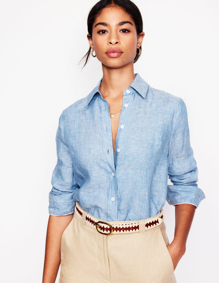 Sienna Linen Shirt-Chambray