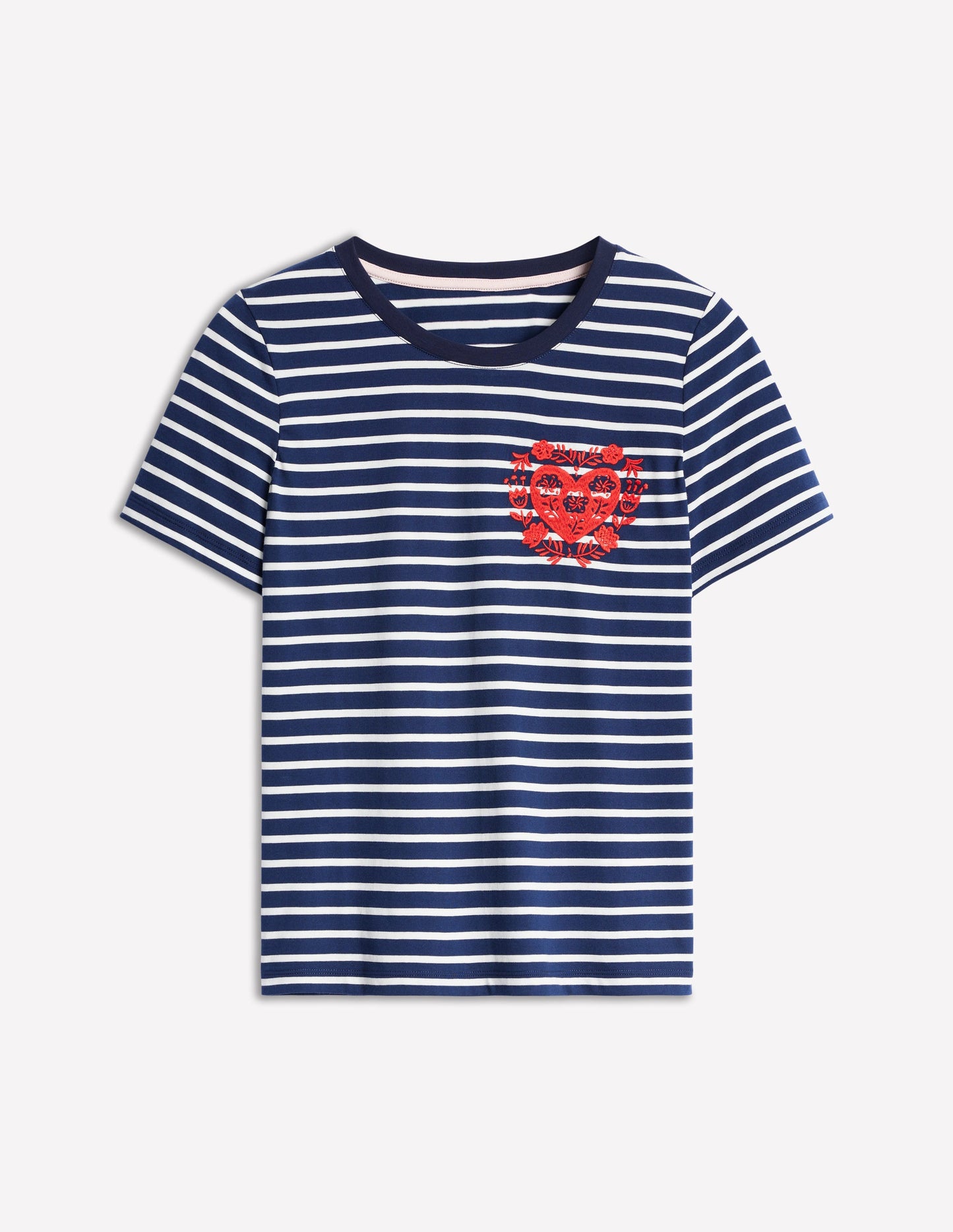 Relaxed Novelty T-Shirt-French Navy, Hearts