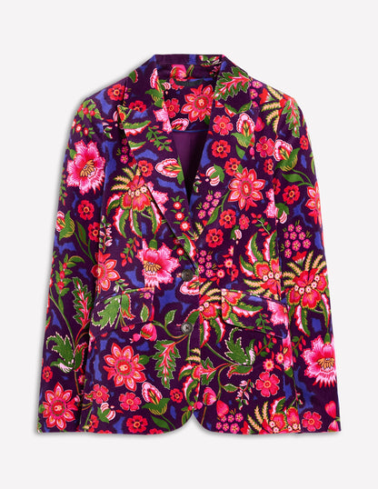 Marylebone Velvet Blazer -Blossom Flourish