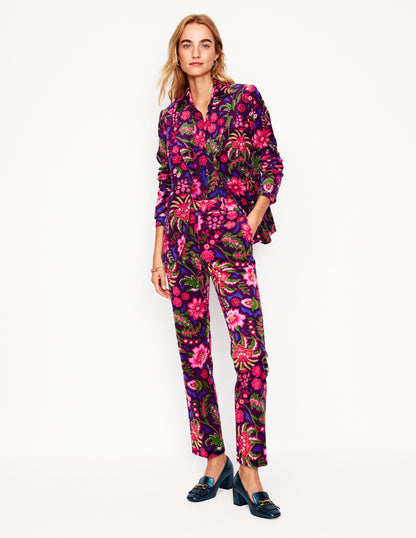 Marylebone Velvet Blazer -Blossom Flourish