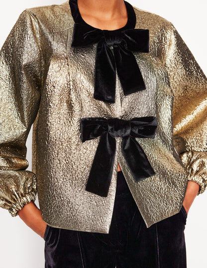 Lurex Party Jacket-Gold