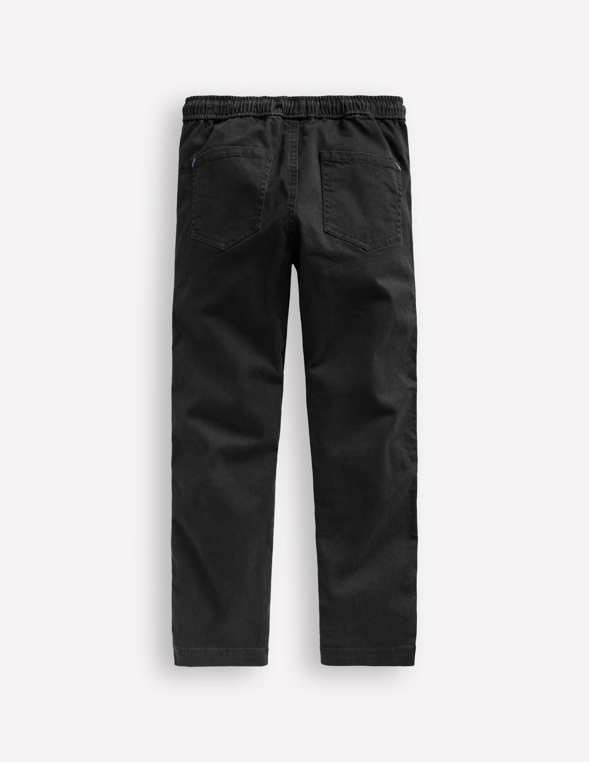 Slim Pull-On Trousers-Black-2