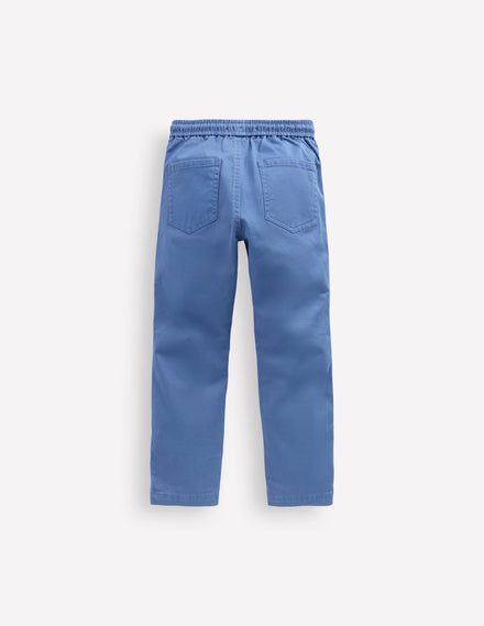 Slim Pull-On Trousers-Blue River