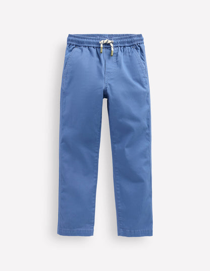 Slim Pull-On Trousers-Blue River-1