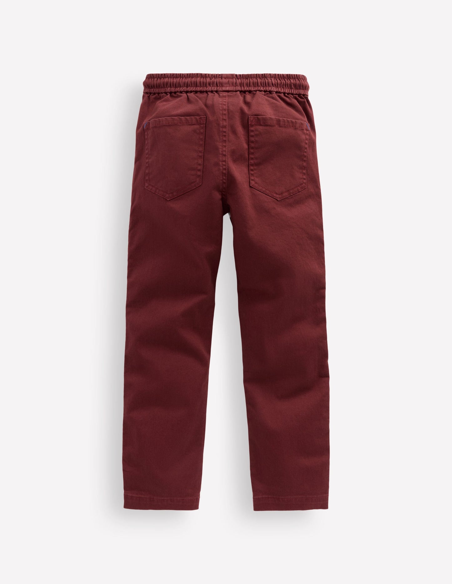 Slim Pull-On Trousers-Chestnut