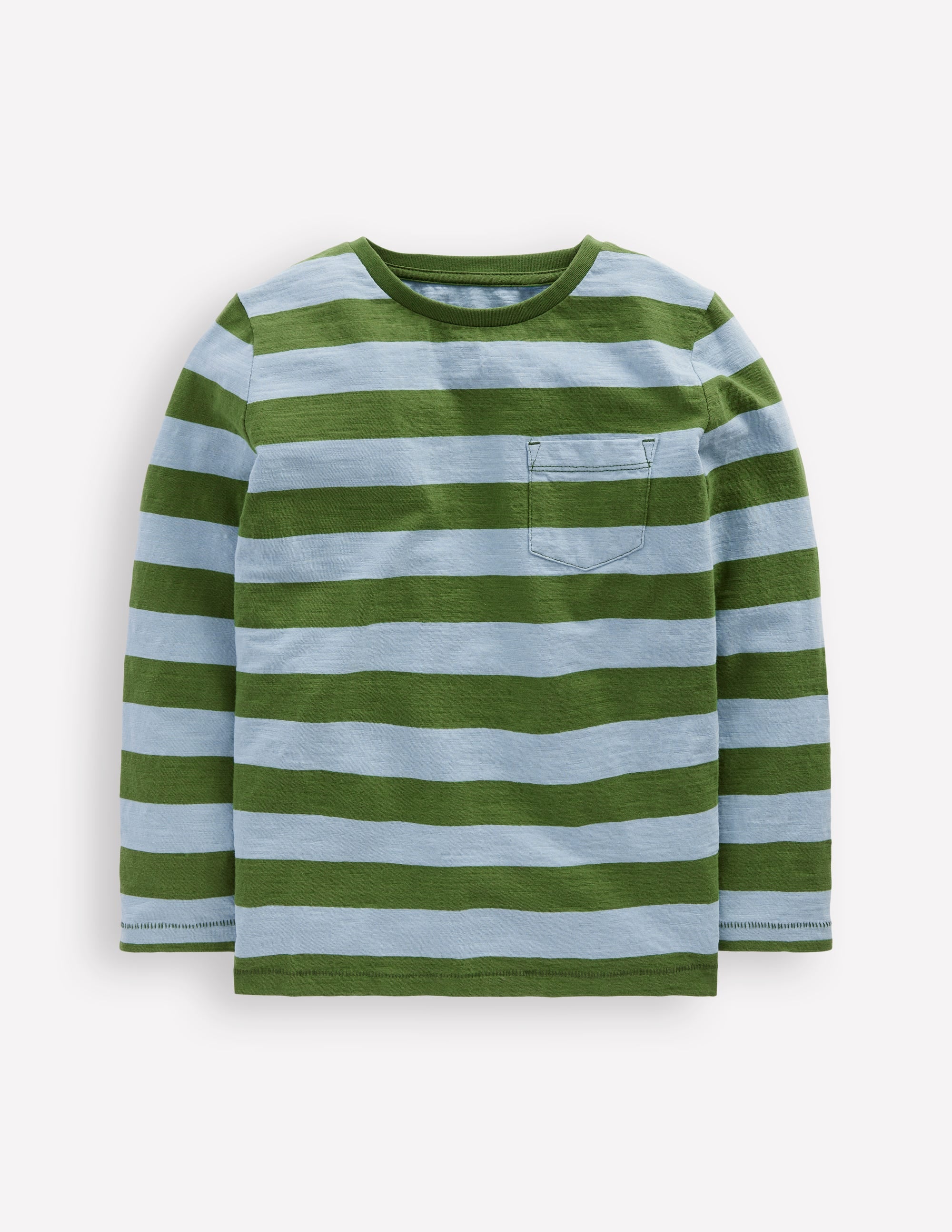 Everyday Long Sleeve T-Shirt-Glacier Blue/ Broccoli Green - Image 1