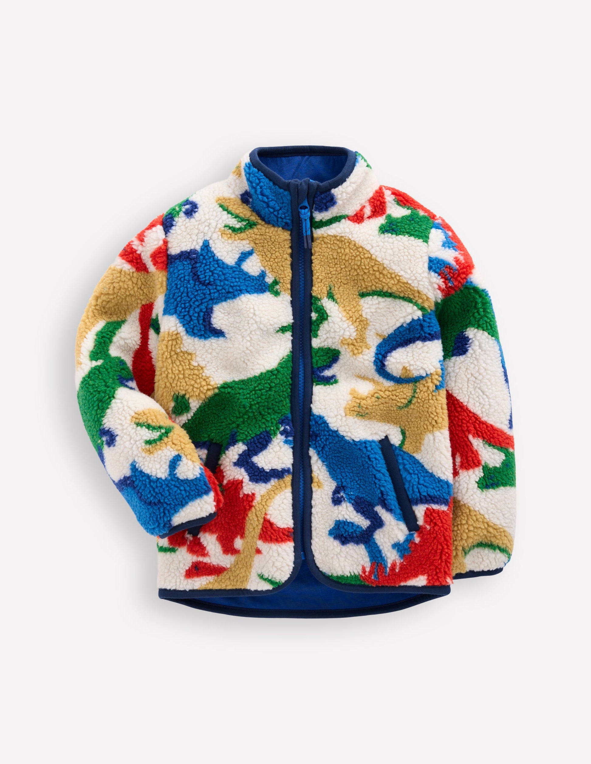 Cosy Borg Jacket-Multi Dinos-2