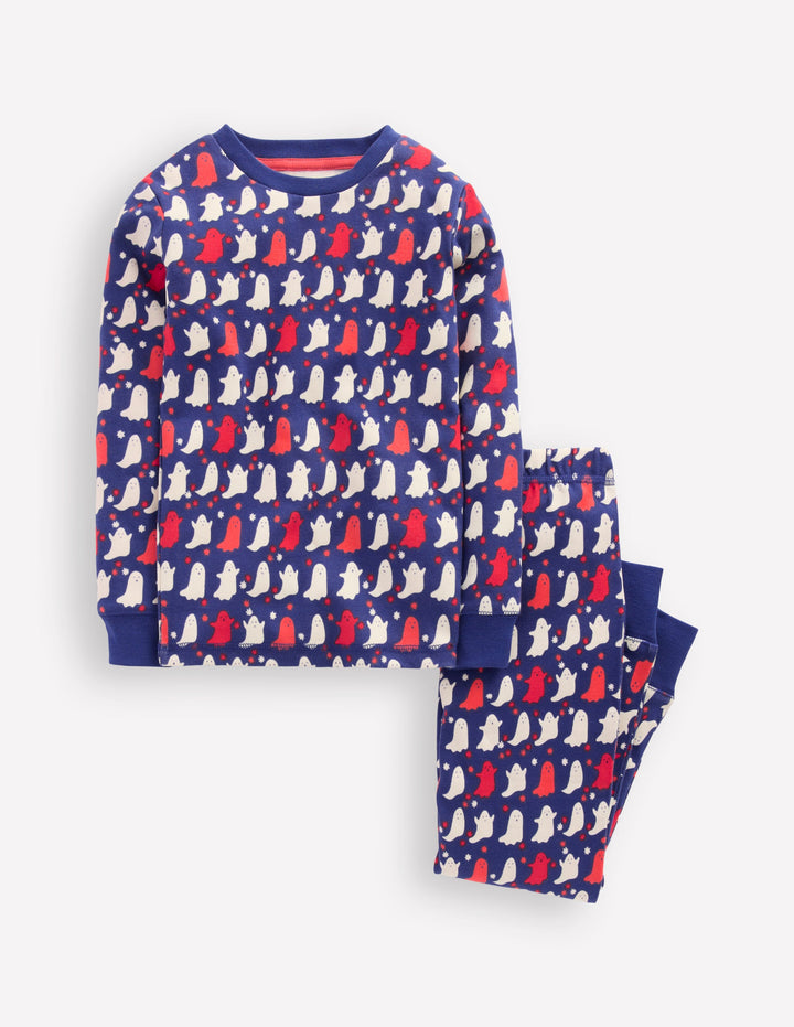 Snug Glow-in-the-dark Pyjamas-Twilight Blue Spooky Ghosts