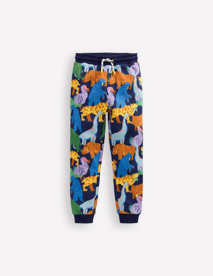 Printed Comfy Joggers-Prehistoric Animals