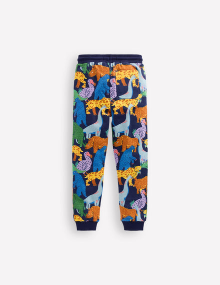 Printed Comfy Joggers-Prehistoric Animals