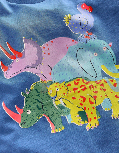 Short Sleeve Riso T-Shirt-Delft Extinct Animals-4