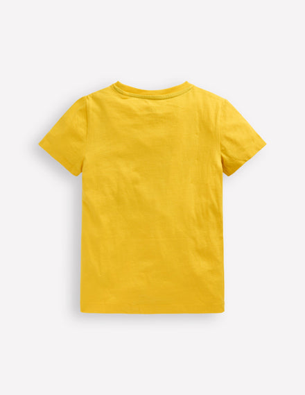 Short Sleeve Bouclé T-shirt-Pineapple Yellow Frog