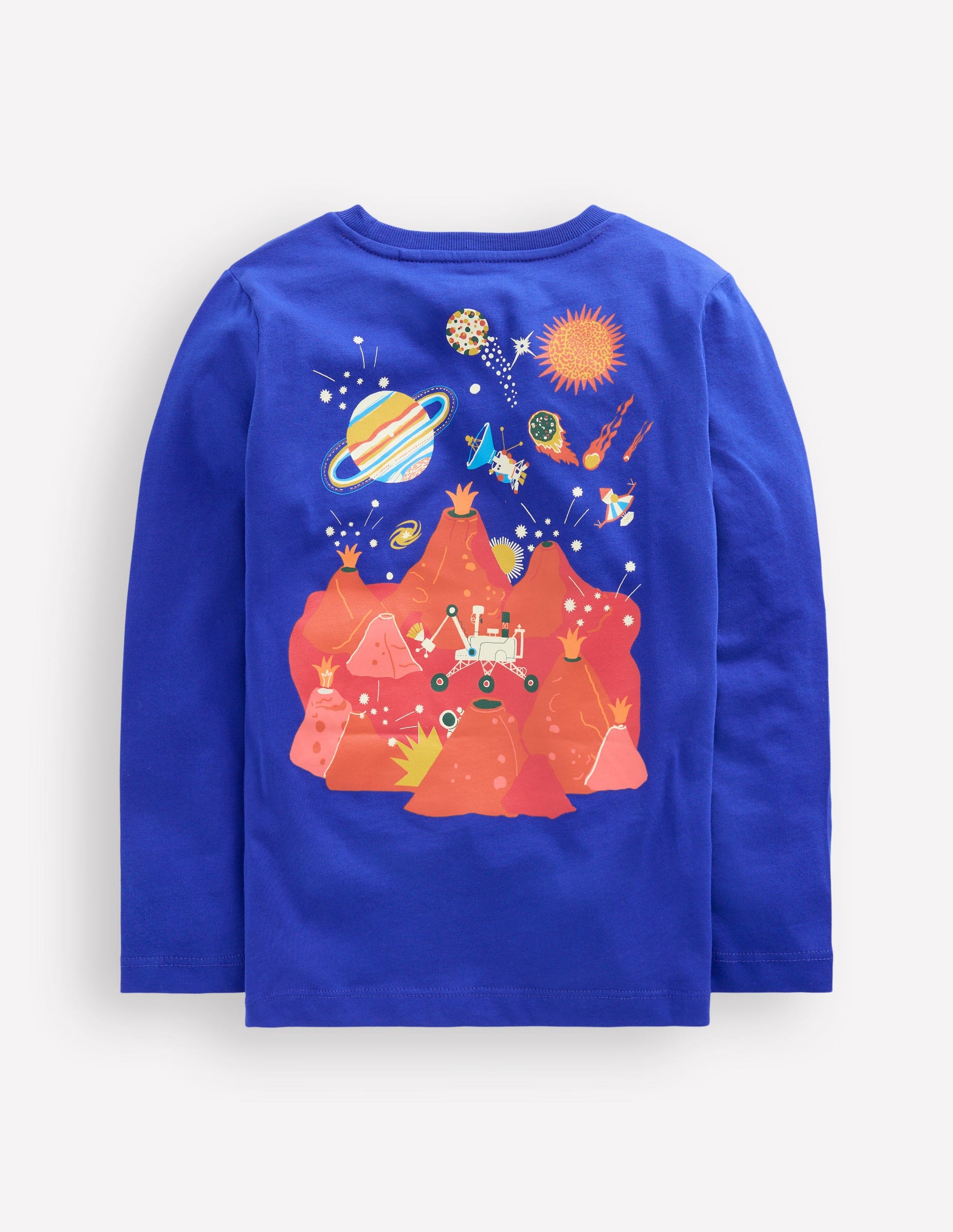 Front & Back Printed T-shirt-Sapphire Blue Space-2