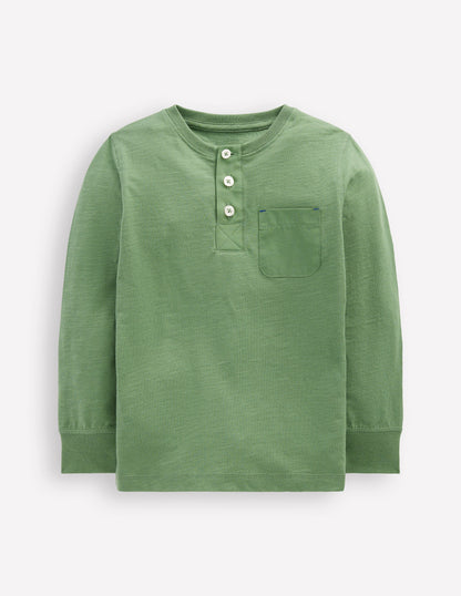 Everyday Henley T-shirt-Newt Green-4