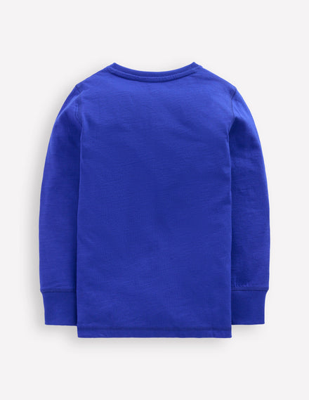 Everyday Henley T-shirt-Bright Blue