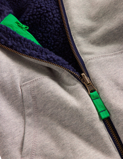 Reversible Borg Hoodie-Grey Marl-6