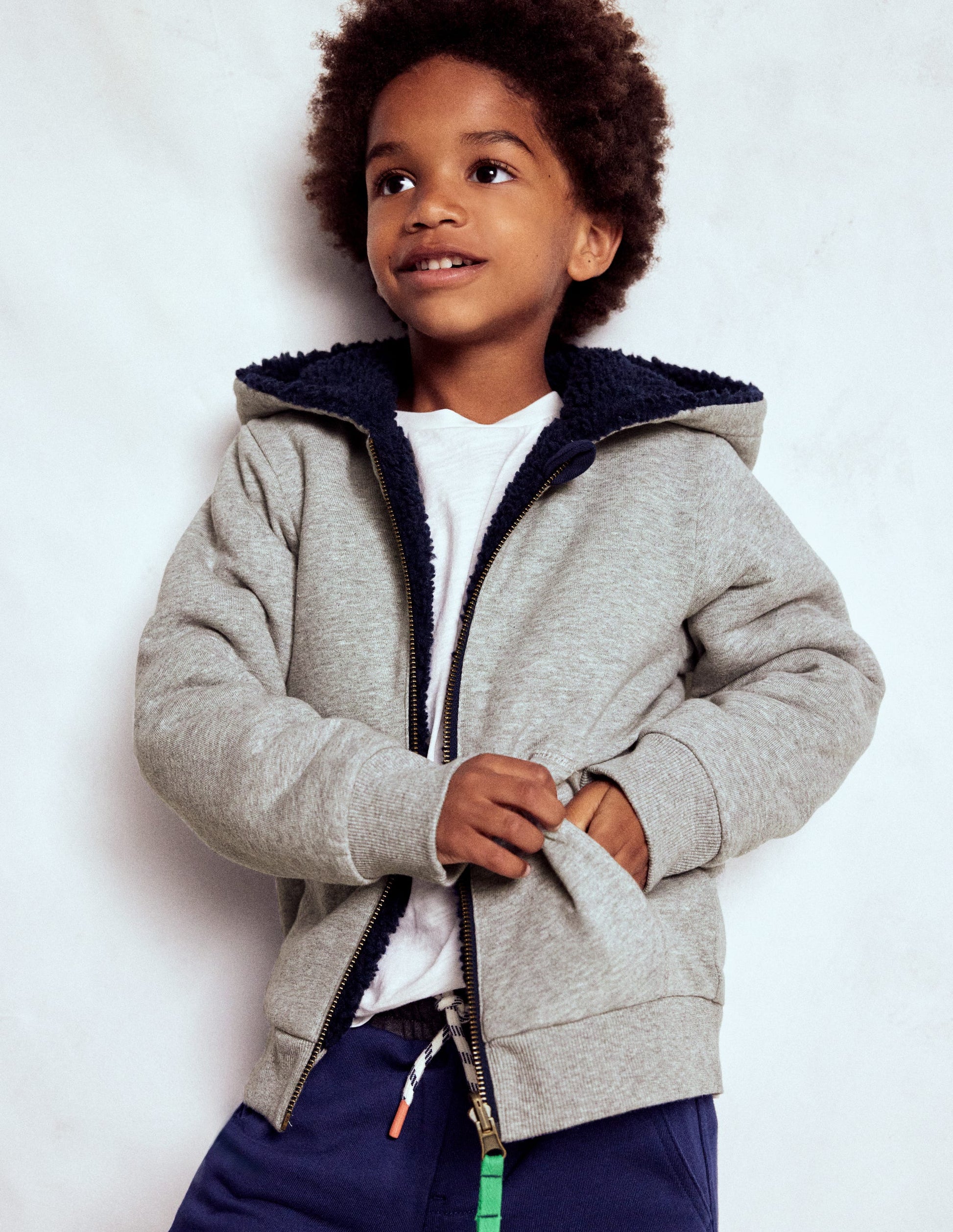 Reversible Borg Hoodie-Grey Marl-3