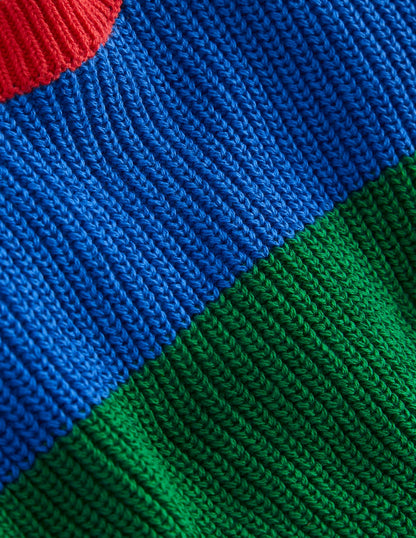 Everyday Cotton Jumper-Kingfisher Blue/Rich Emerald-4