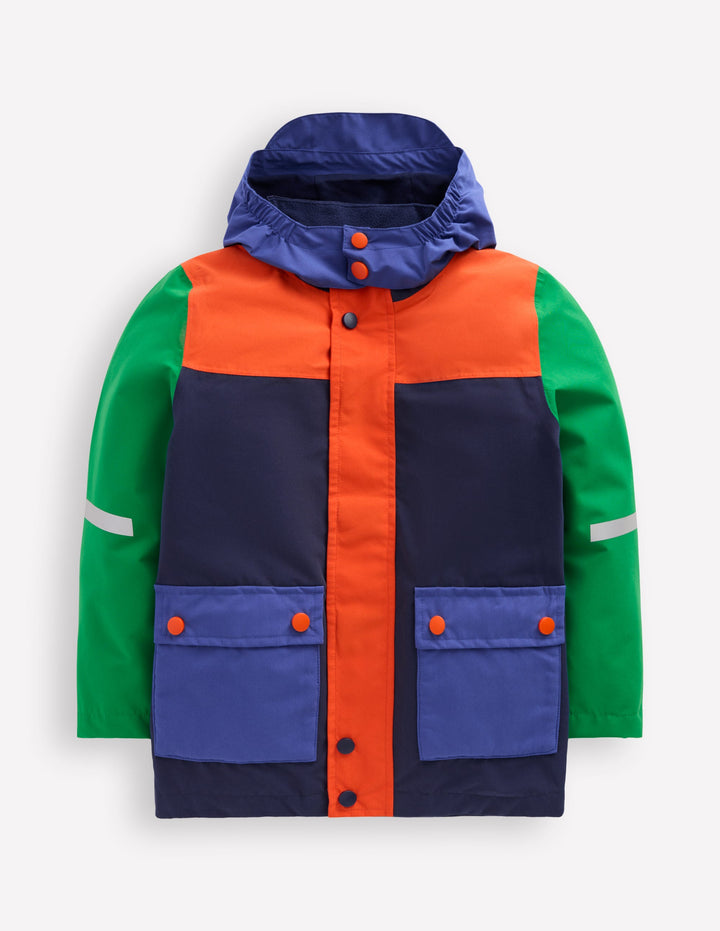 Waterproof Fisherman's Jacket-Colourblock
