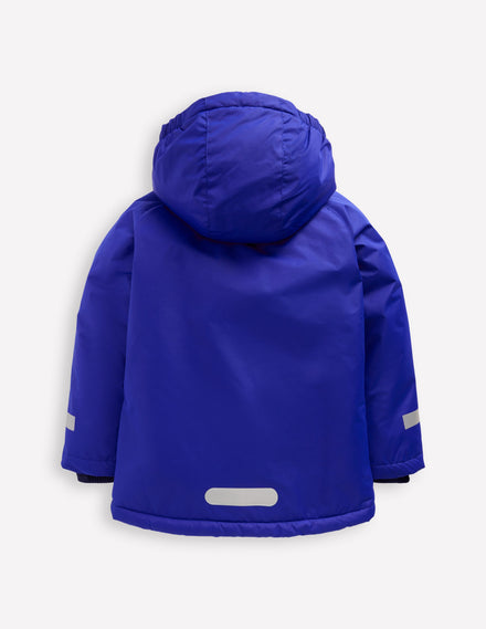 Borg Lined Anorak-Blue