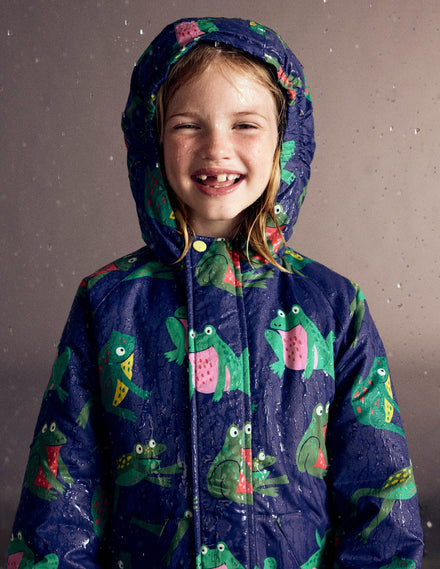 Borg Lined Anorak-Twilight Frogs