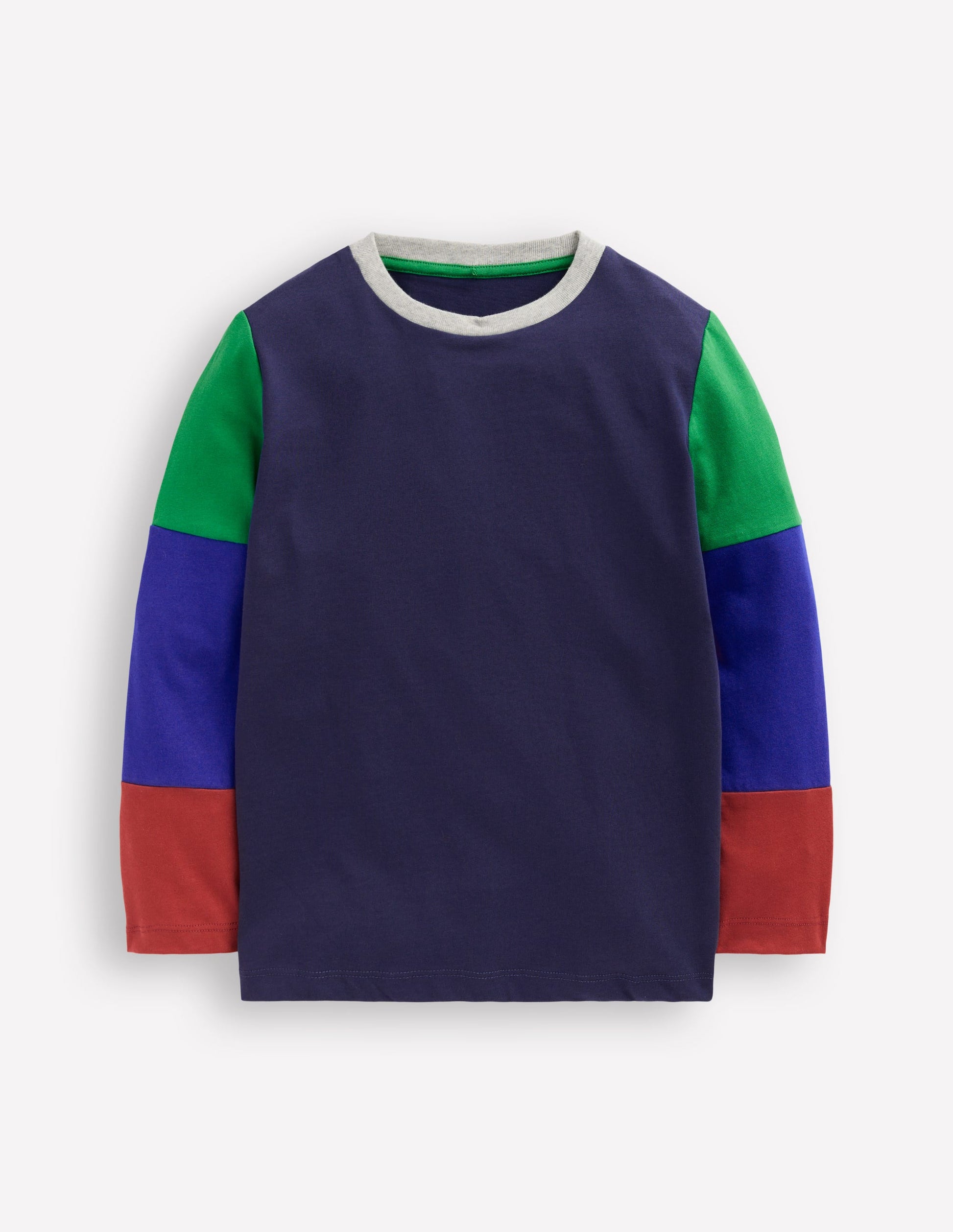 Long Sleeve Hotchpotch T-shirt-College Navy-2
