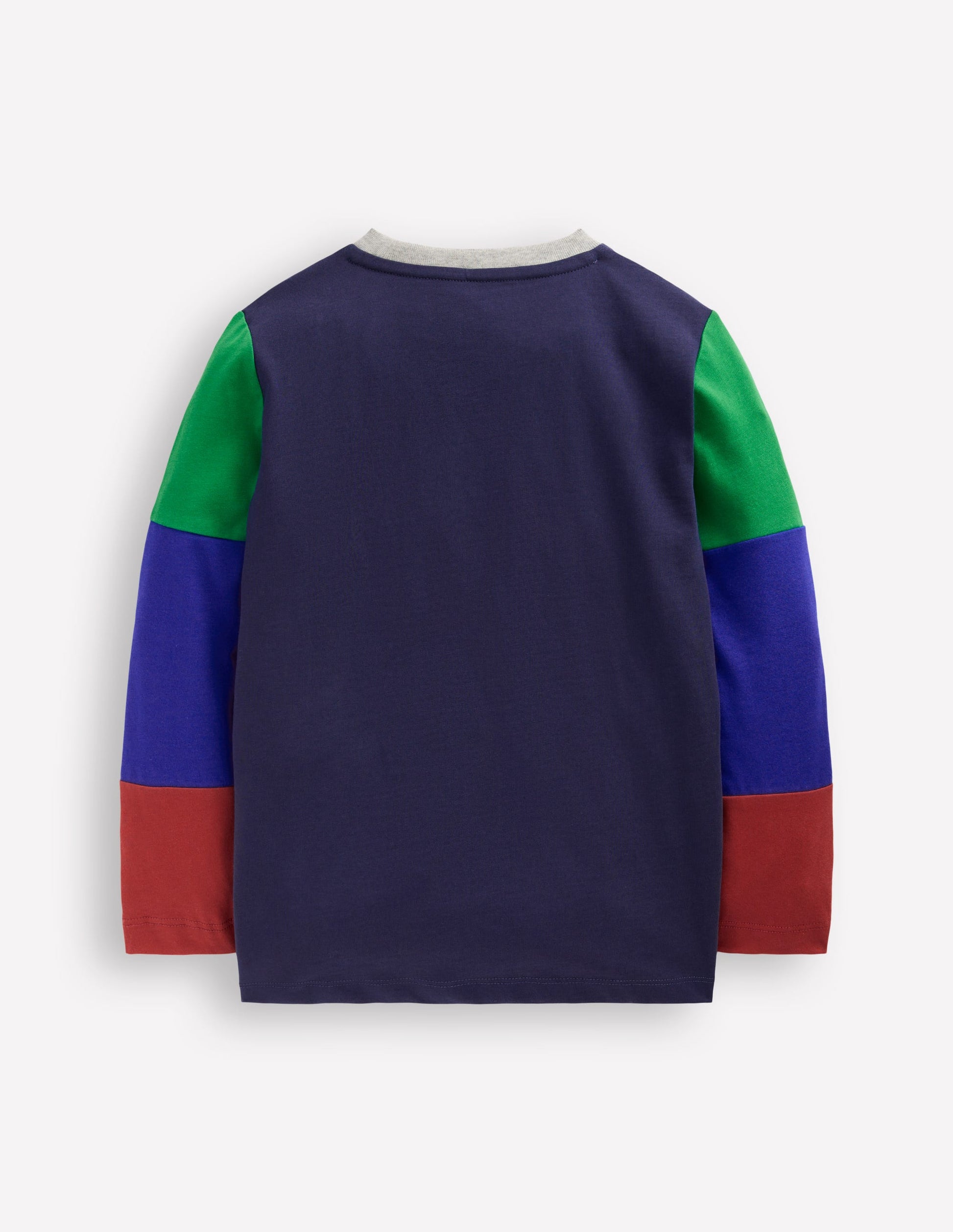Long Sleeve Hotchpotch T-shirt-College Navy-3
