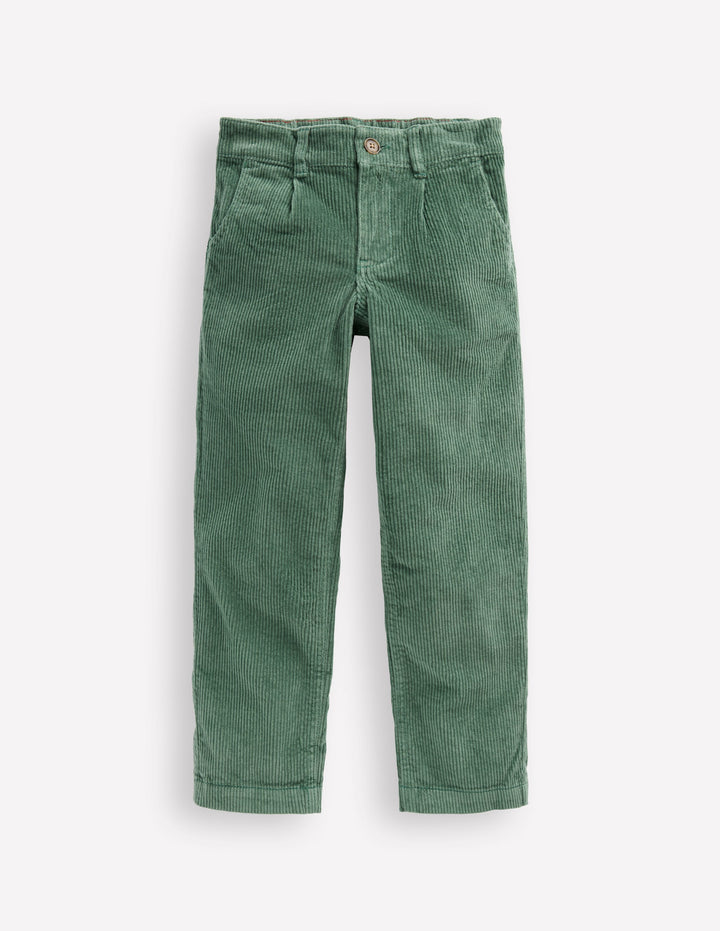 Everyday Straight Leg Trousers-Smoke Pine Cord